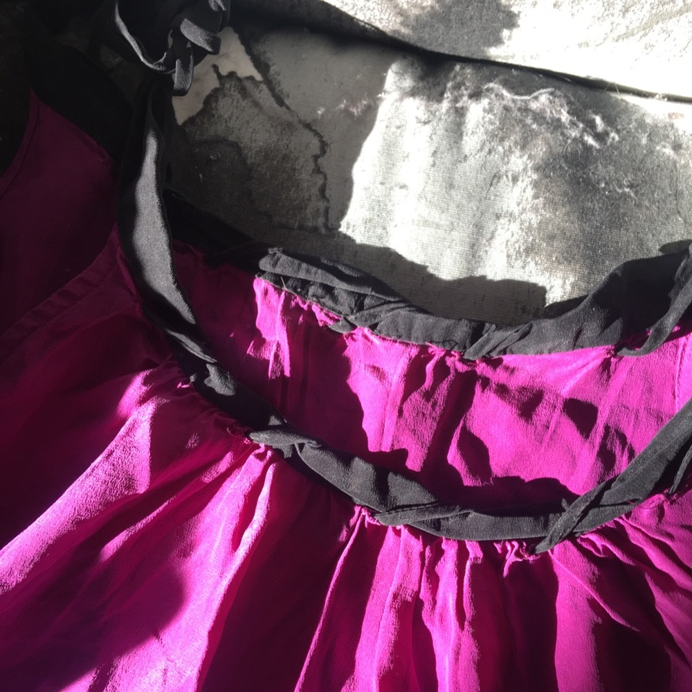 Rory Beca Purple Silk Too With Black Trim